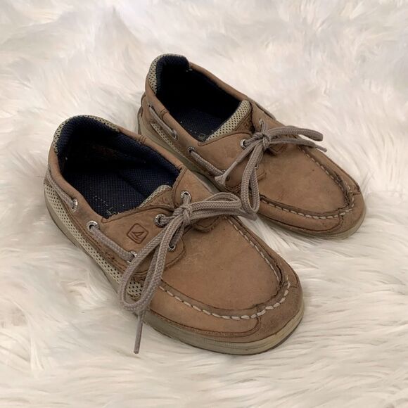 Boy’s Tan SPERRY Top-siders 13T little boy shoes - Picture 1 of 8